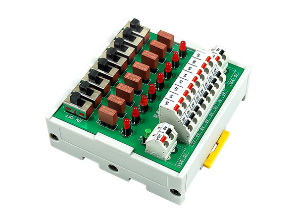 直插式電源分配端子臺帶開關SMD-8PD-TT-1